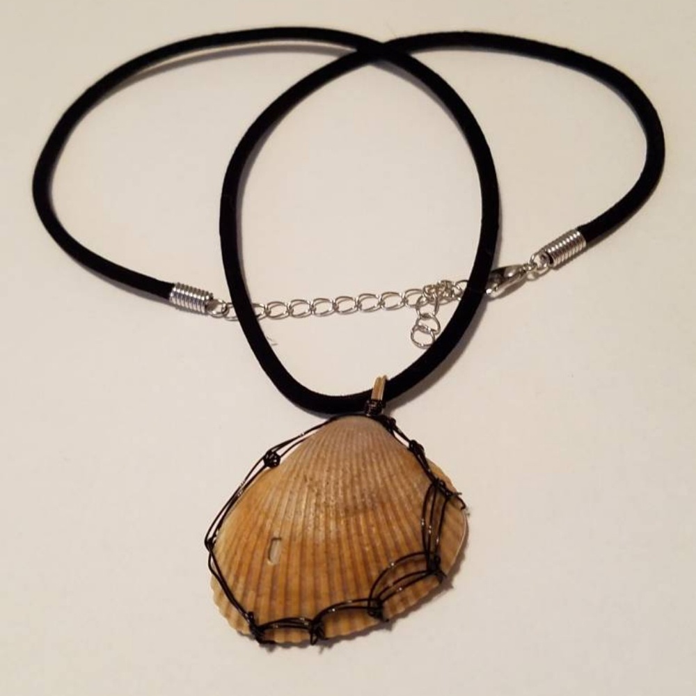 Handcrafted Wire Wrapped Shell Necklace
